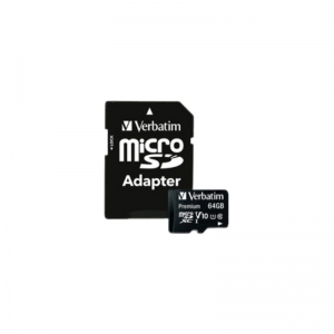 CARD MEDIA VERBATIM SDXC 64GB CLASS 10 WITH ADAPTOR