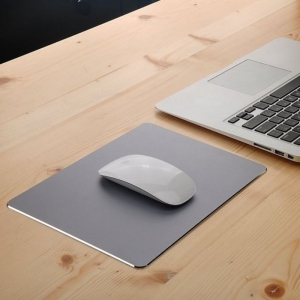 MOUSE PAD CHN METAL WITH RESIN TOP 246*202*2MM 210G SILVER
