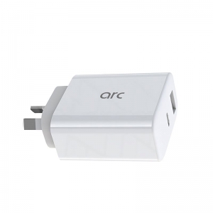 POWER ADAPTOR WALL ARC USB CHARGER GAN PD+QC 1* USB PORT/1*TYPEC 65W WHITE