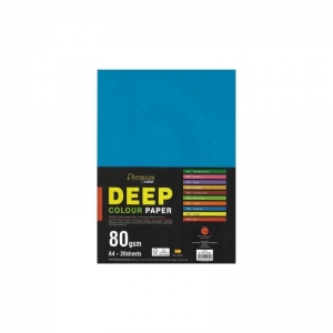 PAPER CAMPAP A4 DEEP COLOURED PAPER 20 SHEETS 80gsm TURQUOISE