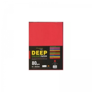 PAPER CAMPAP A4 DEEP COLOURED PAPER 20 SHEETS 80gsm RED
