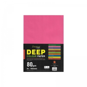 PAPER CAMPAP A4 DEEP COLOURED PAPER 100 SHEETS 80gsm FUCHSIA