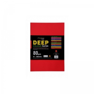 PAPER CAMPAP A4 DEEP COLOURED PAPER 100 SHEETS 80gsm RED