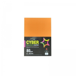 PAPER CAMPAP A4 CYBER COLOURED PAPER 100 SHEETS *5 MIXED CLRS 80gsm