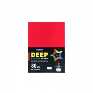 PAPER CAMPAP A4 DEEP COLOURED PAPER 100 SHEETS *5 MIXED CLRS 80gsm