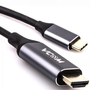 CABLE TYPE-C VCOM TYPE-C TO HDMI MALE BLACK 1.8M
