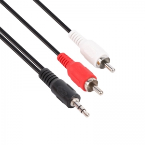 CABLE AUDIO VCOM 3.5 ST JACK MALE TO 2X RCA MALE 1.8M