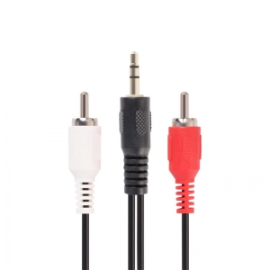 CABLE AUDIO VCOM 3.5 ST JACK MALE TO 2X RCA MALE 1.8M