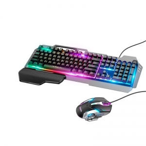 KEYBOARD HOCO GM12 GAMING WITH OPTICAL MOUSE RGB LIGHTS WATERPROOF