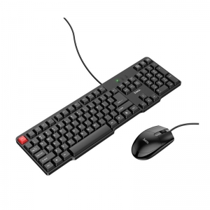KEYBOARD HOCO GM16 WITH OTPICAL MOUSE USB BLK