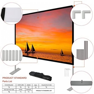 PROJECTOR SCREEN CHN PORTABLE (ASSEMBLE) 100" 16:9 WITH LEGS AND CARRY/WATER BAG