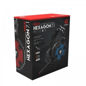 HEADSET FANTECH HG21 HEXAGON 7.1 VIRTUAL SURROUND HEADPHONE RGB/VOL CNTL/USB G