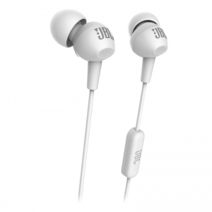 EARPHONE JBL JBLC150SIUWHT IN-EAR HEADPHONE WITH MIC WHT