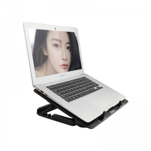 FAN NOTEBOOK COOLER CHN LS001 ADJUSTABLE HEIGHT 2x USB PORT 15.6" BLK