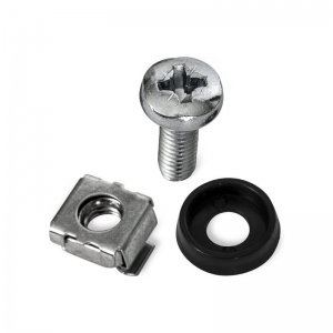NETWORK CABINET SCREWS AND NUTS WITH CUSION M6*16 10/PK