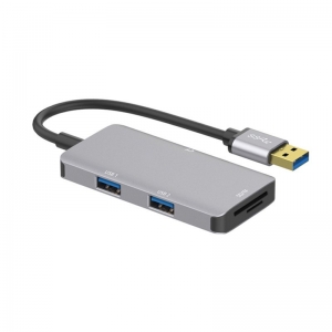ADAPTOR USB-A ONTEN USB-A TO SD/T-FLASH/CF CARD READER/ 2*USB3.0 MULTIFUNCTIONAL