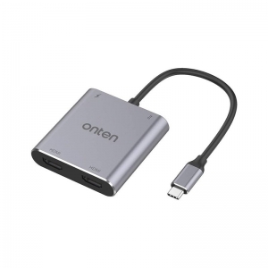 ADAPTOR TYPE C ONTEN TO 2*HDMI/USB3.0 + PD3.0 CONVERTER 4K