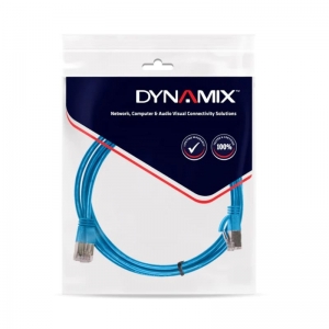 CABLE PATCH DYNAMIX CAT6 UTP 0.5MTR BLUE SNAGLESS