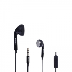 EARPHONE REMAX PURE MUSIC STEREO IN-EAR WITH MIC BLACK