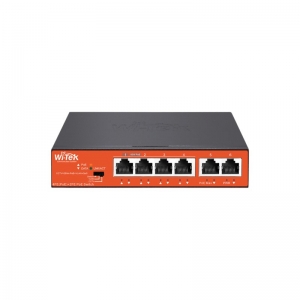 WI-TEK SWITCH 4PORT POE +2PORT 802.3AF/AT 56W SUPPORT UPTO 250MTRS OUTDOOR (EXCL