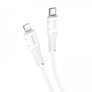 CABLE PHONE HOCO DATA TYPE-C TO LIGHTNING (IPHN) NANO SILICONE 1000MM